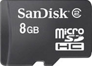 Sandisk MicroSDHC 8GB Card (SDSDQB-8192-E11)